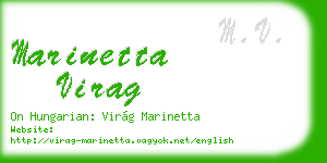 marinetta virag business card